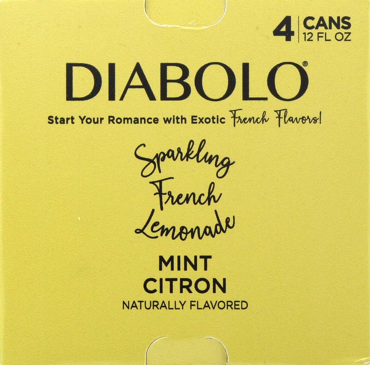 slide 9 of 9, DIABOLO Mint Citron Sparkling French Lemonade 12 oz Cans, 4 ct