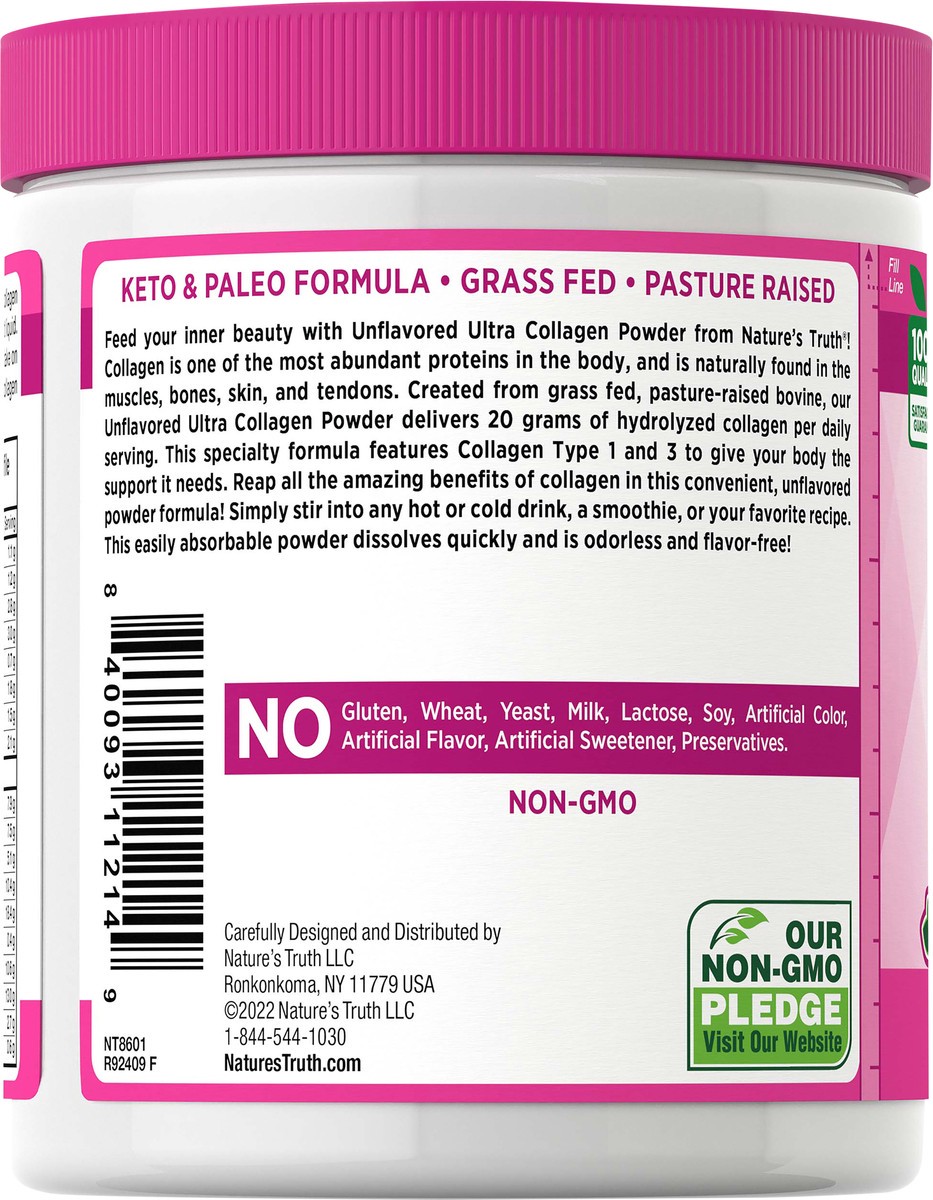 slide 4 of 5, Nature's Truth Ultra Collagen Powder, 6 oz