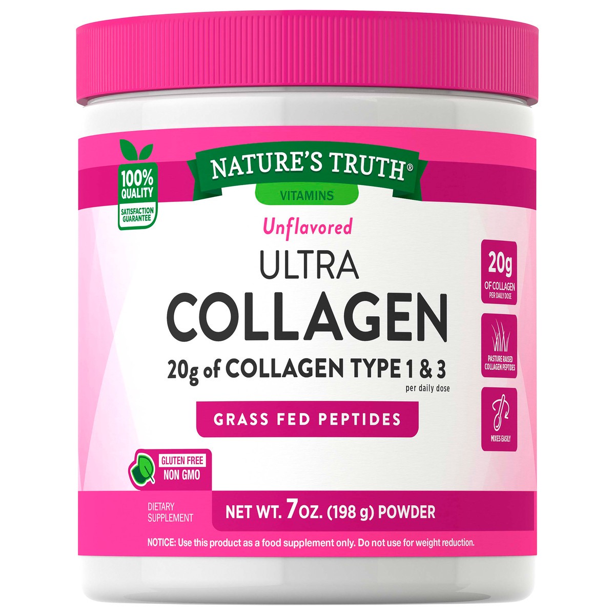 slide 1 of 5, Nature's Truth Ultra Collagen Powder, 6 oz