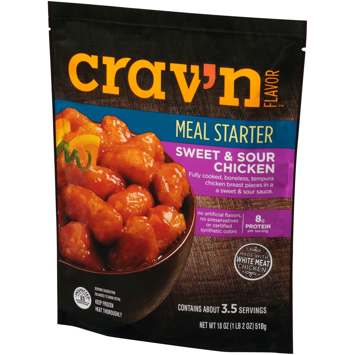 slide 3 of 10, Crav'n Flavor Sweet & Sour Chicken Meal Starter, 18 oz