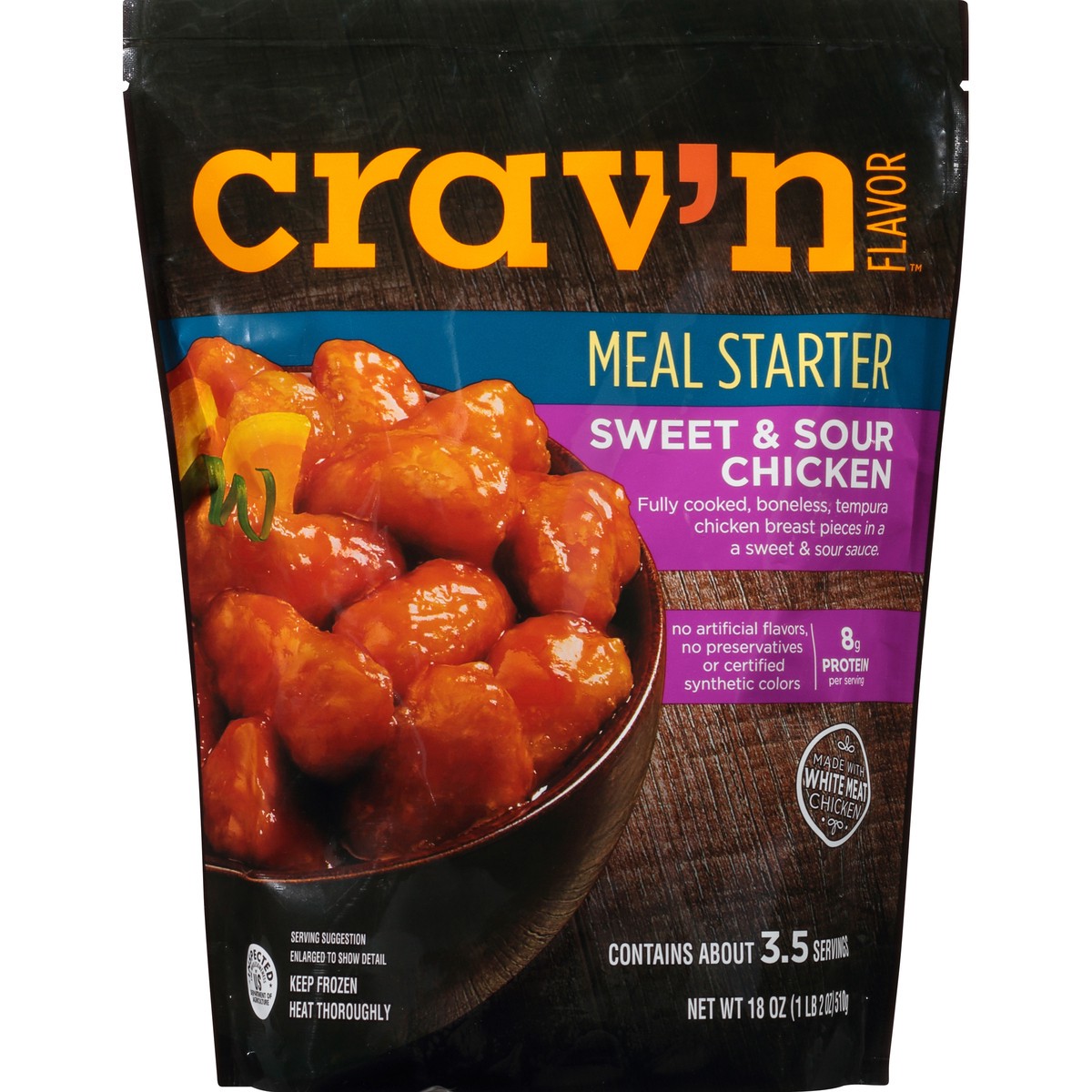 slide 9 of 10, Crav'n Flavor Sweet & Sour Chicken Meal Starter, 18 oz