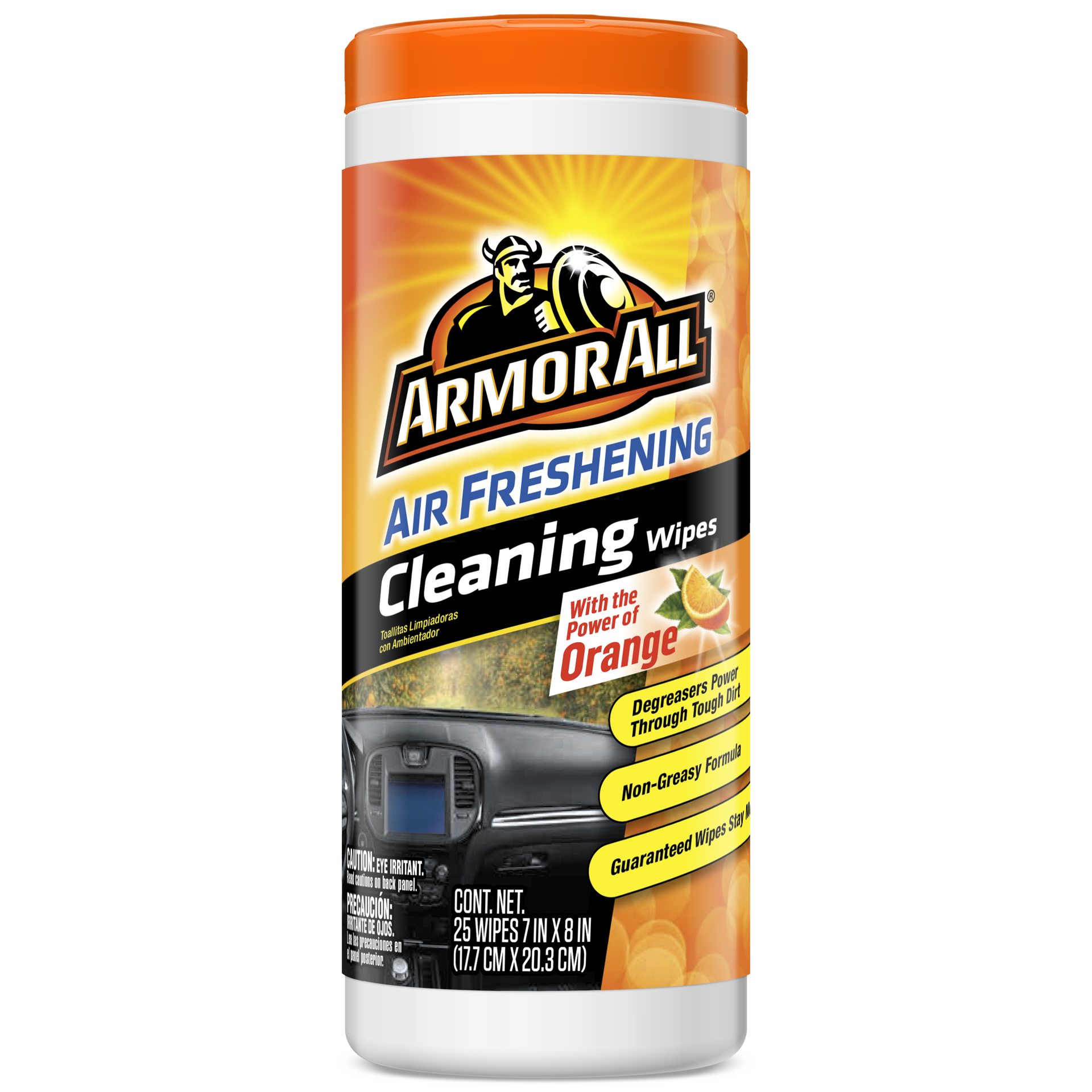 slide 1 of 1, Armor All Orange Cleaning Wipes, 1 ct