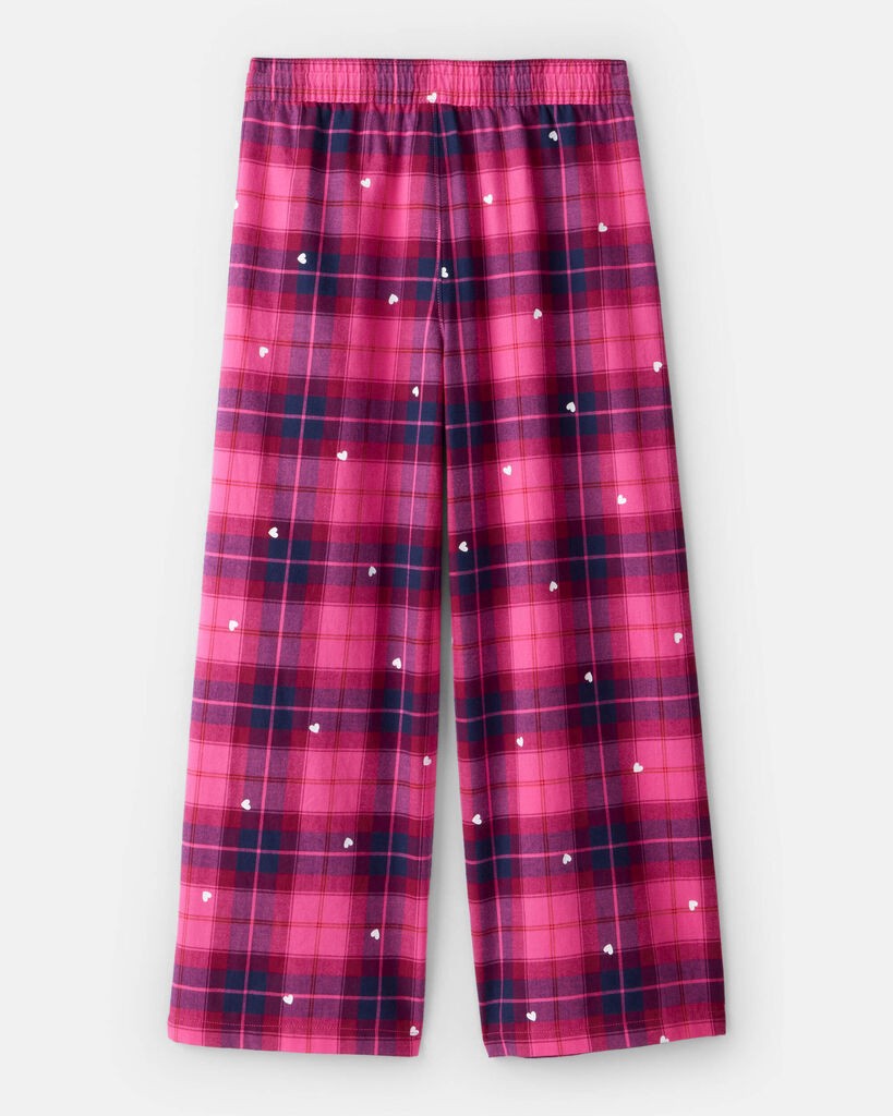 slide 3 of 3, Oshkosh Girls Flannel Plaid Bottoms - Pink Pink 14, 1 ct