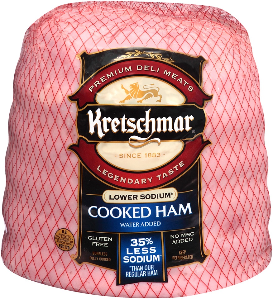 slide 1 of 1, Kretschmar Cooked Ham Low Sodium, per lb