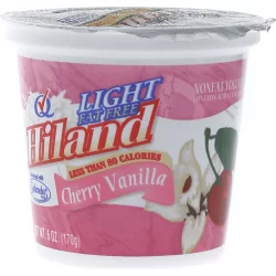 Hiland Dairy Lite Nonfat Cherry Vanilla Yogurt - 6 oz