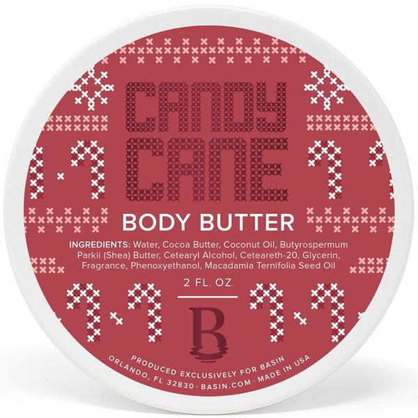 slide 1 of 1, Basin Body Butter, Candy Cane, 2 fl oz