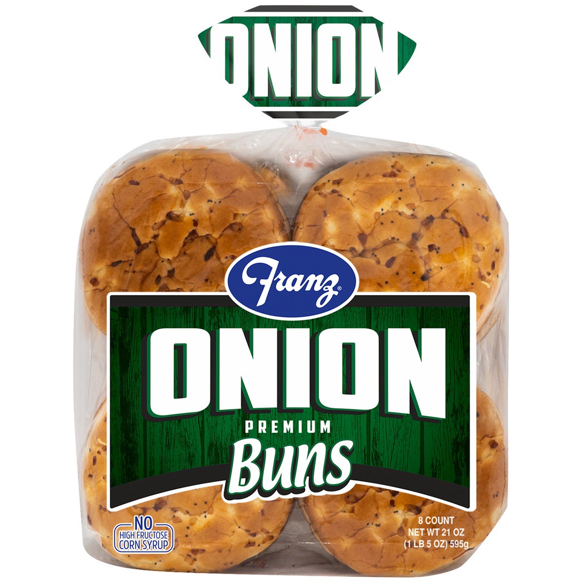 slide 2 of 6, Franz BBQ Onion Hamburger Buns 21oz, 21 oz