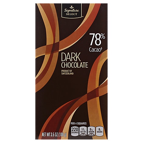 slide 1 of 1, Signature Kitchens Candy Dark Chocolate 78% Cocao, 3.5 oz