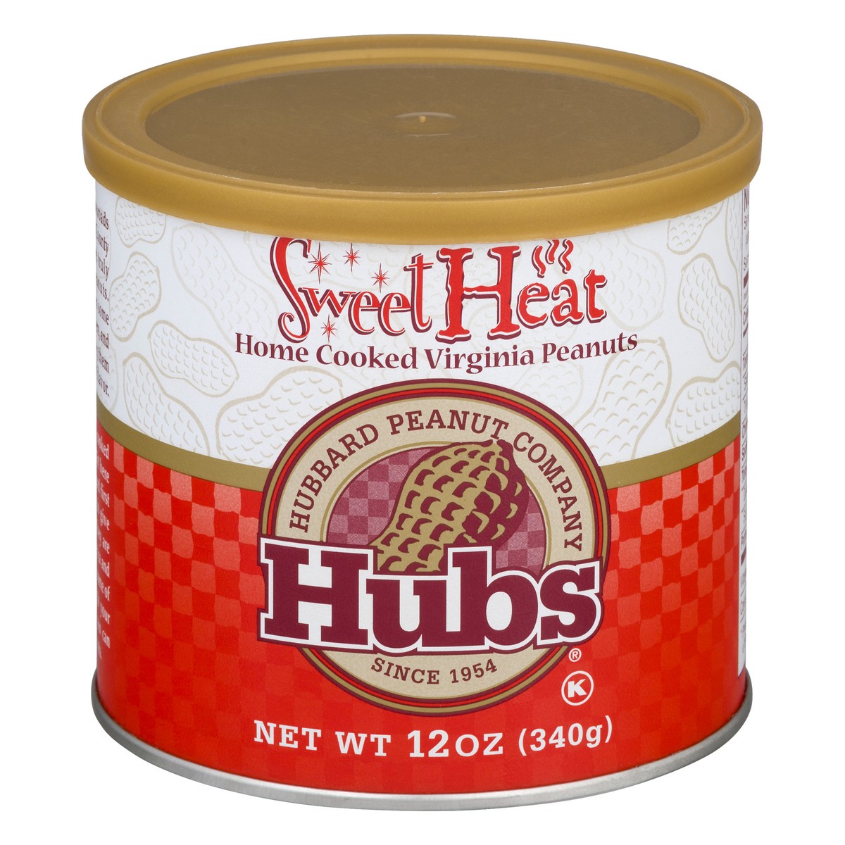slide 1 of 1, Hubs Sweet Heat Home Cooked Virginia Peanuts, 12 oz