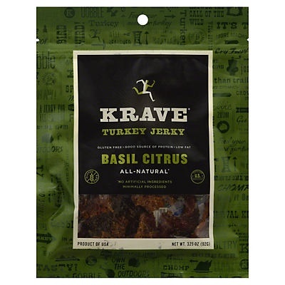 slide 1 of 1, Krave Turkey Jerky, Basil Citrus, 2.7 oz