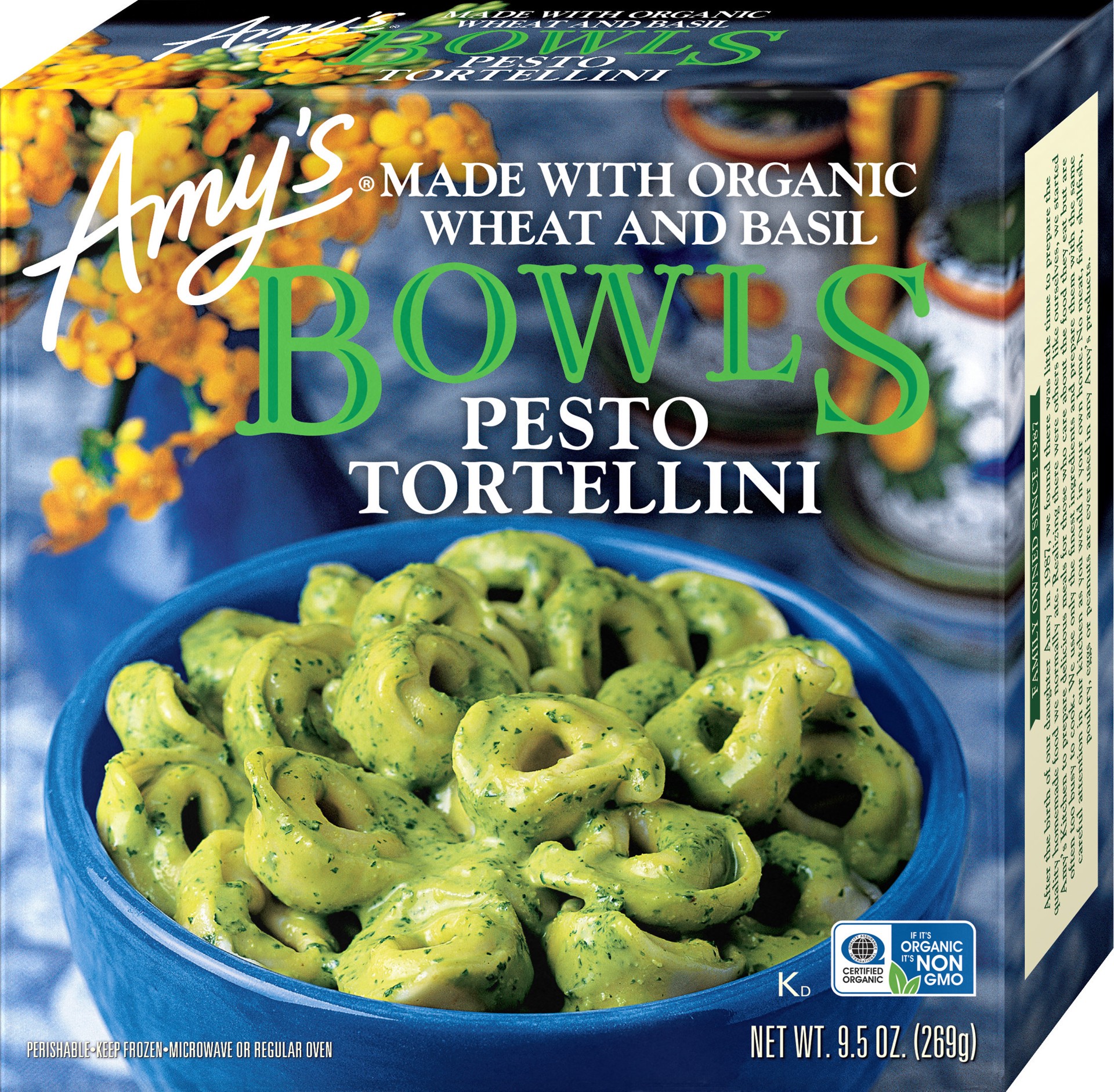 slide 1 of 9, Amy's Kitchen Pesto Tortellini Bowl, 9.50 oz