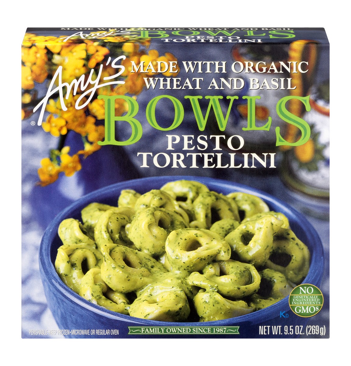 slide 1 of 9, Amy's Kitchen Pesto Tortellini Bowl, 9.5 oz
