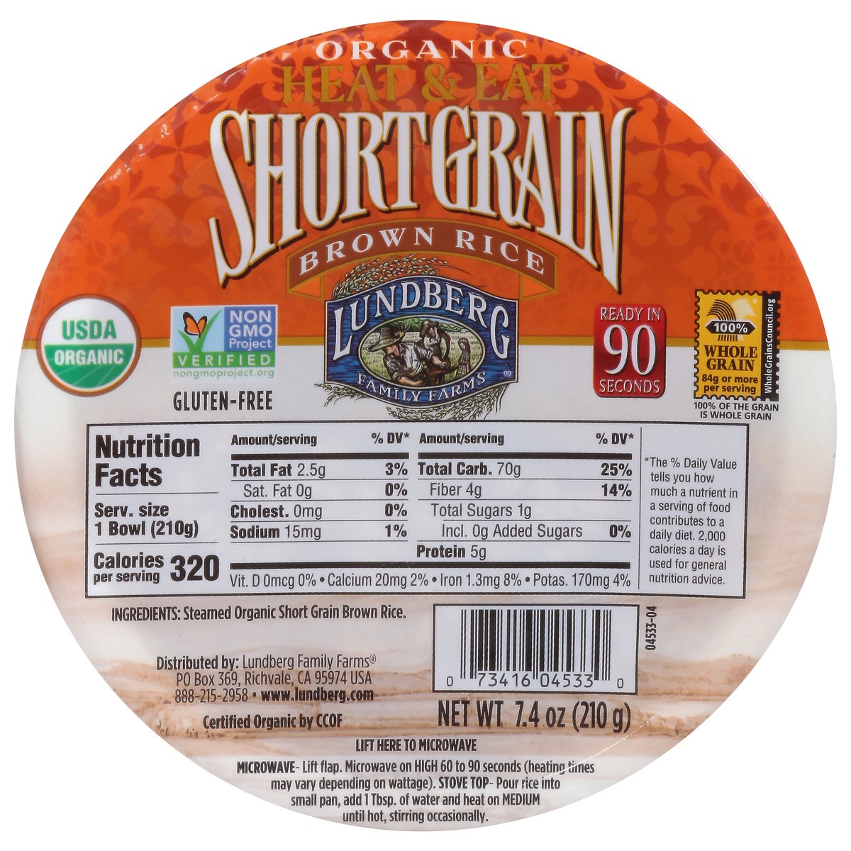 slide 9 of 14, Lundberg Family Farms Organic Short Grain Brown Gourmet Rice 7.4 oz, 7.4 oz