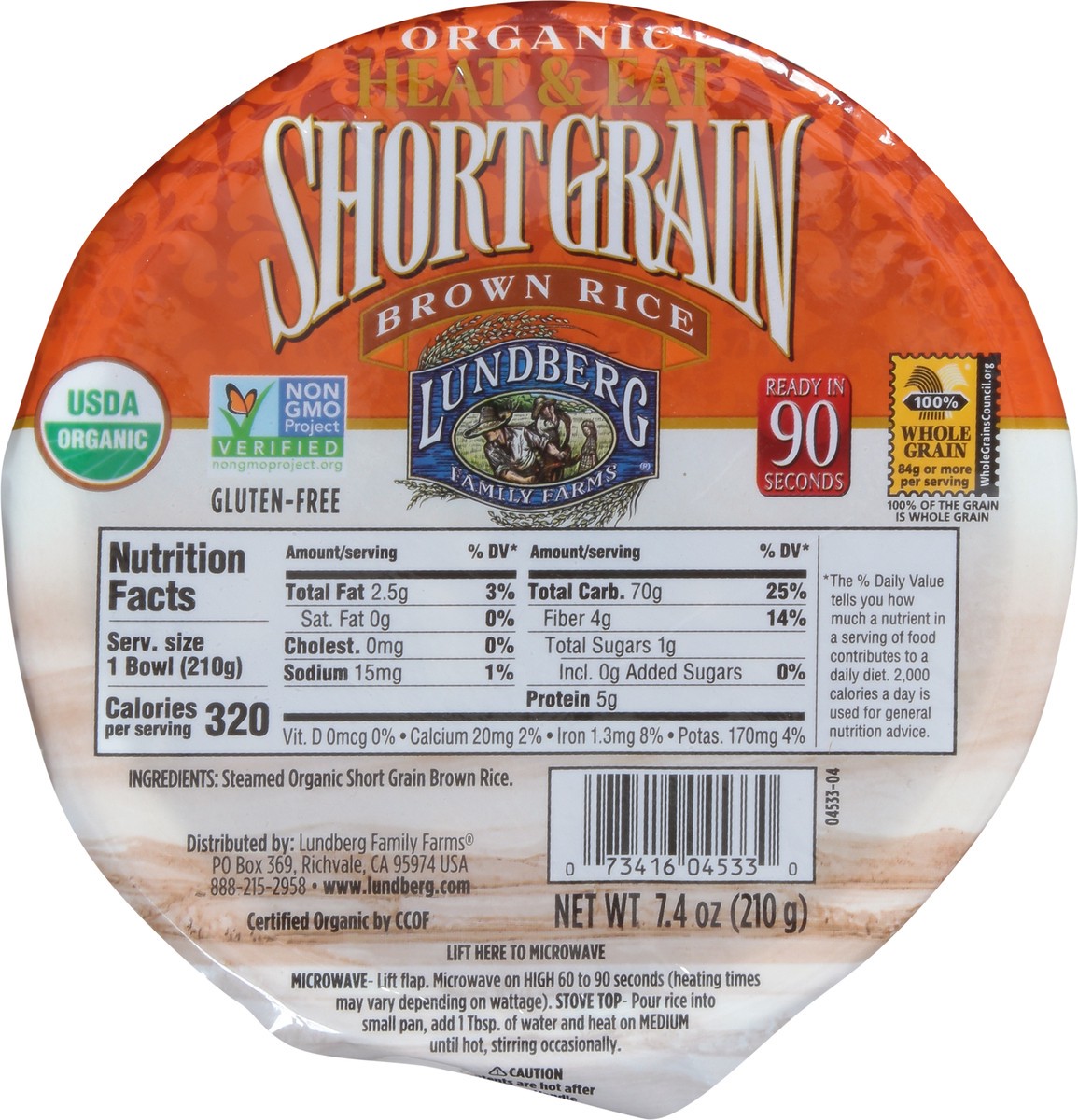 slide 7 of 14, Lundberg Family Farms Organic Short Grain Brown Gourmet Rice 7.4 oz, 7.4 oz