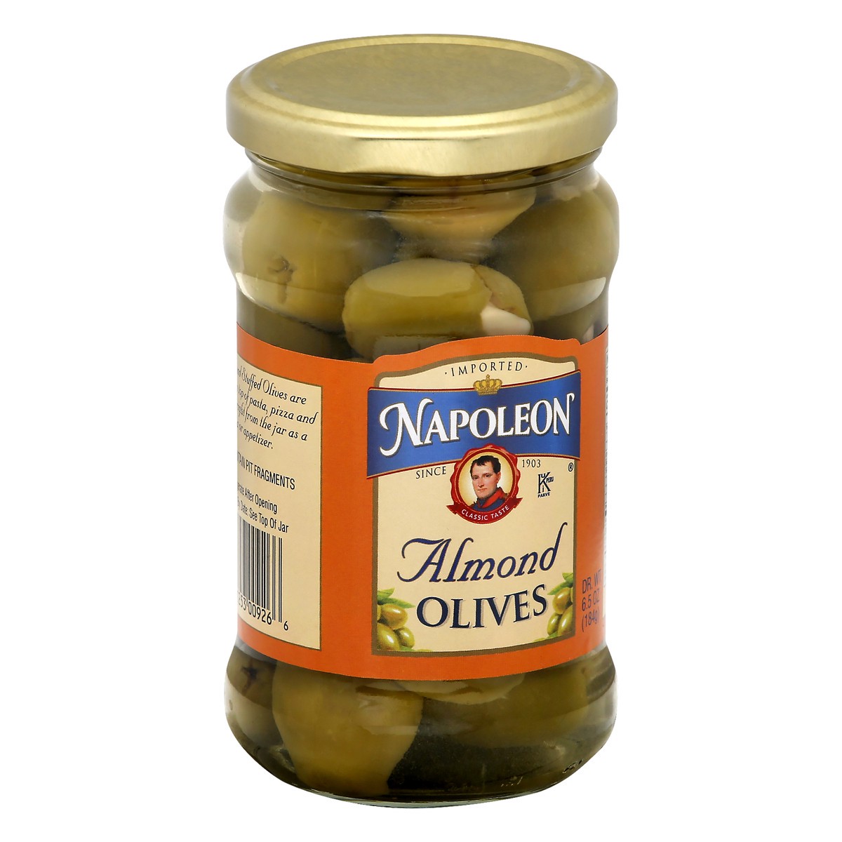 slide 3 of 9, Napoleon Almond Olives 6.5 oz, 6.5 oz