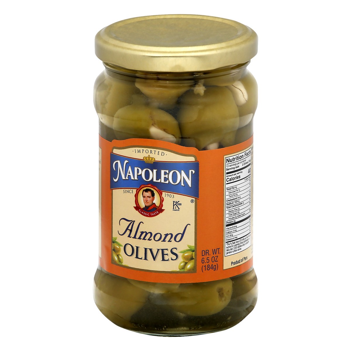 slide 9 of 9, Napoleon Almond Olives 6.5 oz, 6.5 oz