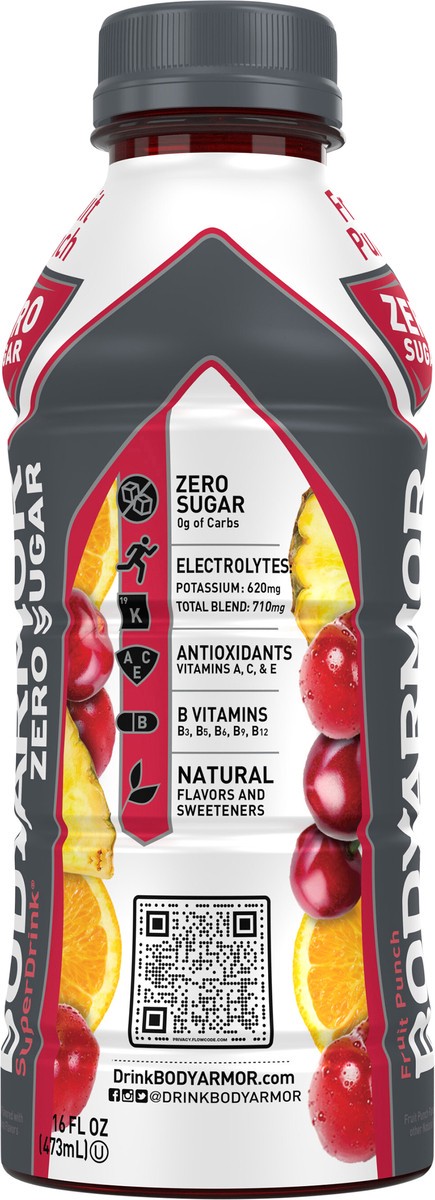slide 13 of 13, BODYARMOR Zero Sugar Fruit Punch Bottle- 16 fl oz, 16 fl oz