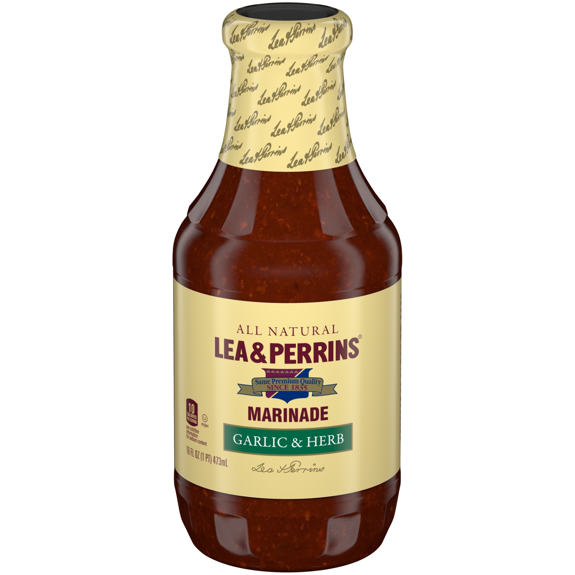 slide 1 of 8, Lea & Perrins Garlic & Herb Marinade Bottle, 16 fl oz