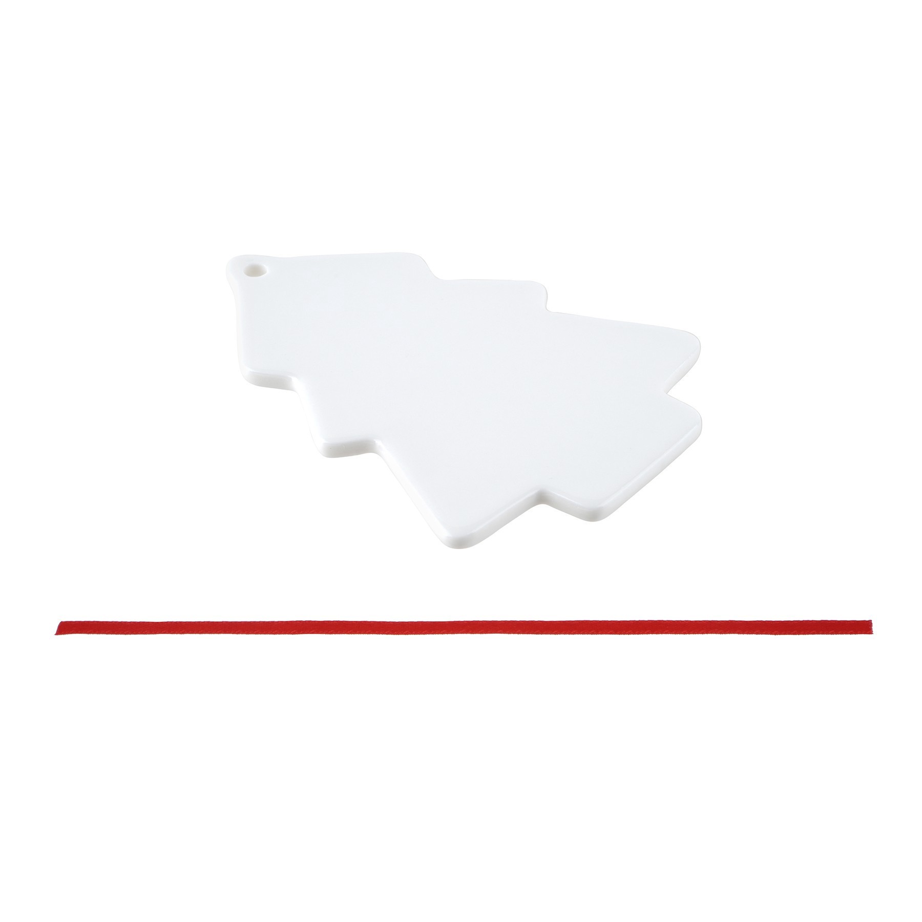 slide 2 of 2, 4" Tree Ceramic Sublimation Ornaments, 3ct. By Make Market, 3 ct