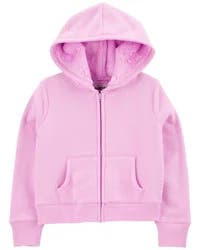 Oshkosh Kid Fleece-Lined Zip-Up Jacket - Pink Pink 10