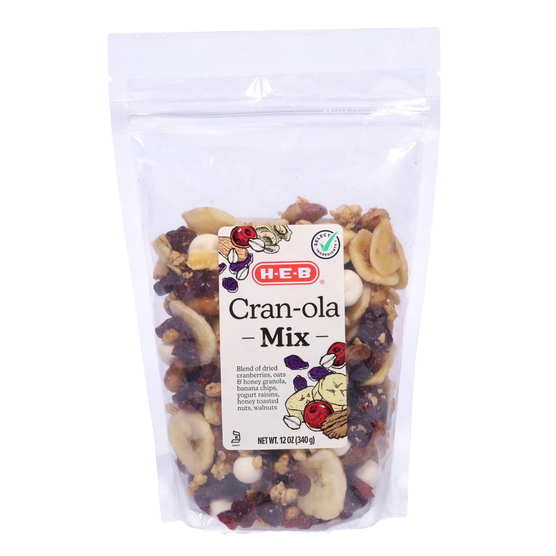 slide 1 of 1, H-E-B Cran-ola Trail Mix, 12 oz