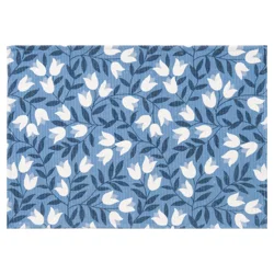 Room & Retreat Tulip Vine Blue Printed Rug, 19 In X 27 In