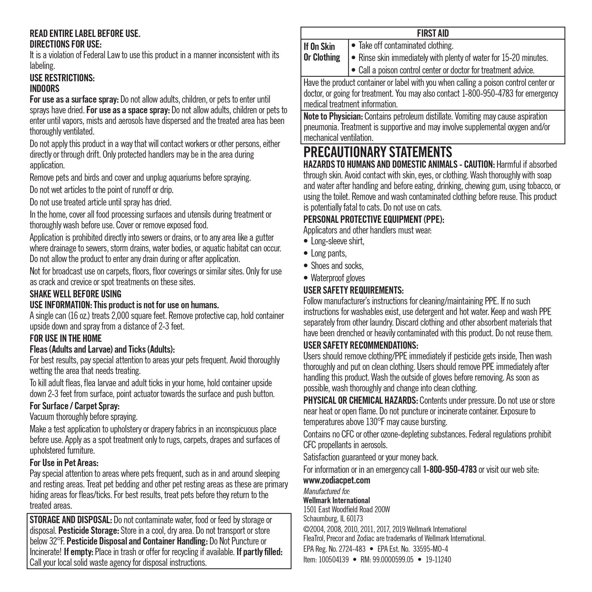 slide 3 of 6, Zodiac Carpet and Upholstery Aerosol Spray 16 ounces, 1 ct