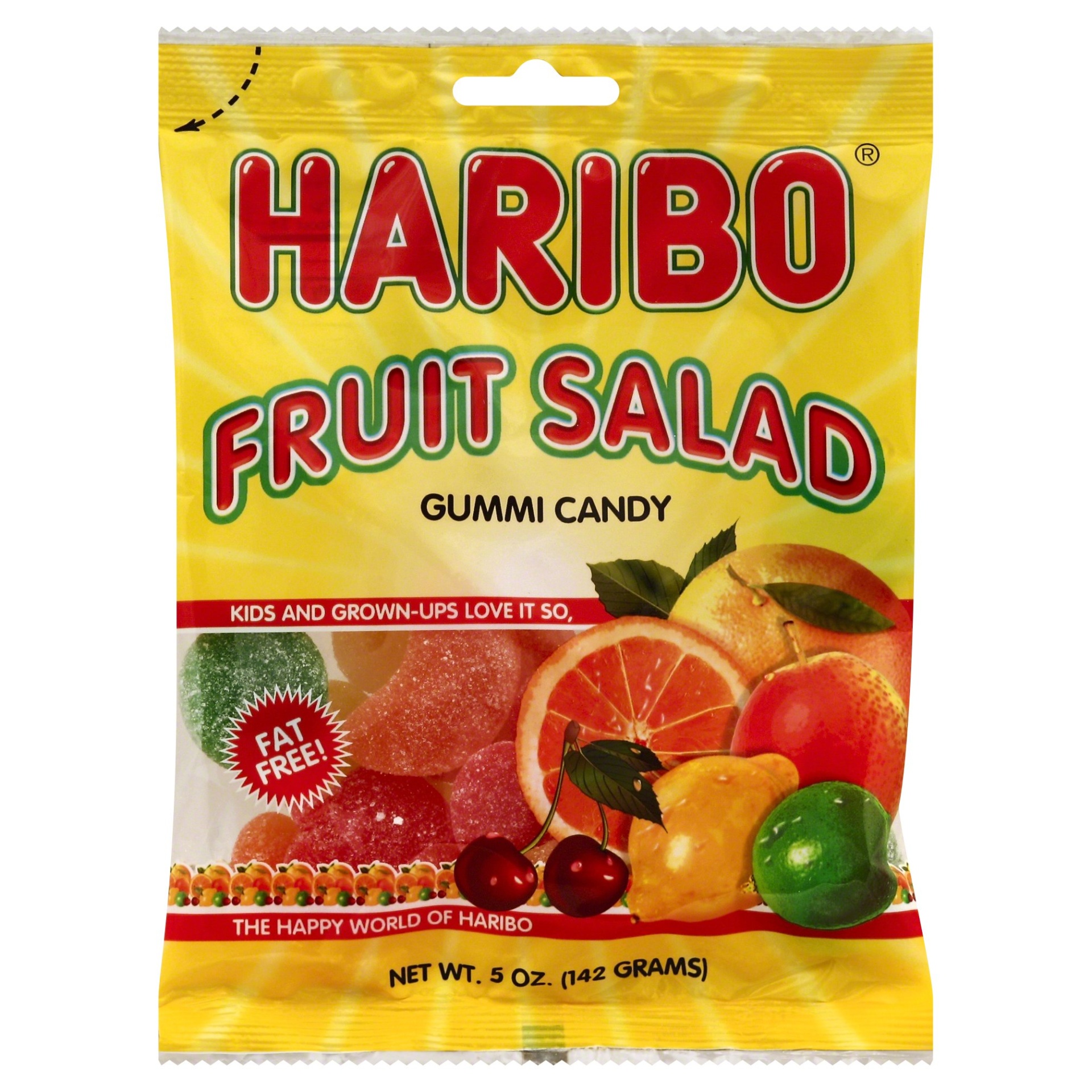 slide 1 of 3, Haribo Gummi Candy - Fruit Salad, 5 oz