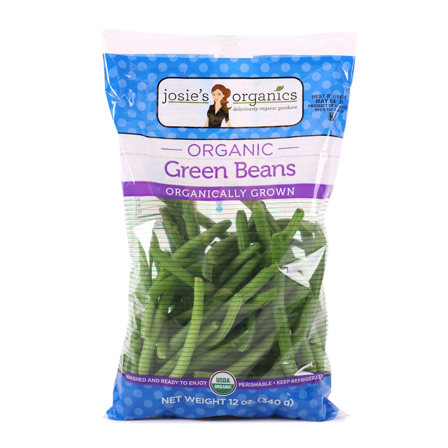 slide 1 of 1, Josie's Organics Green Beans, 12 oz