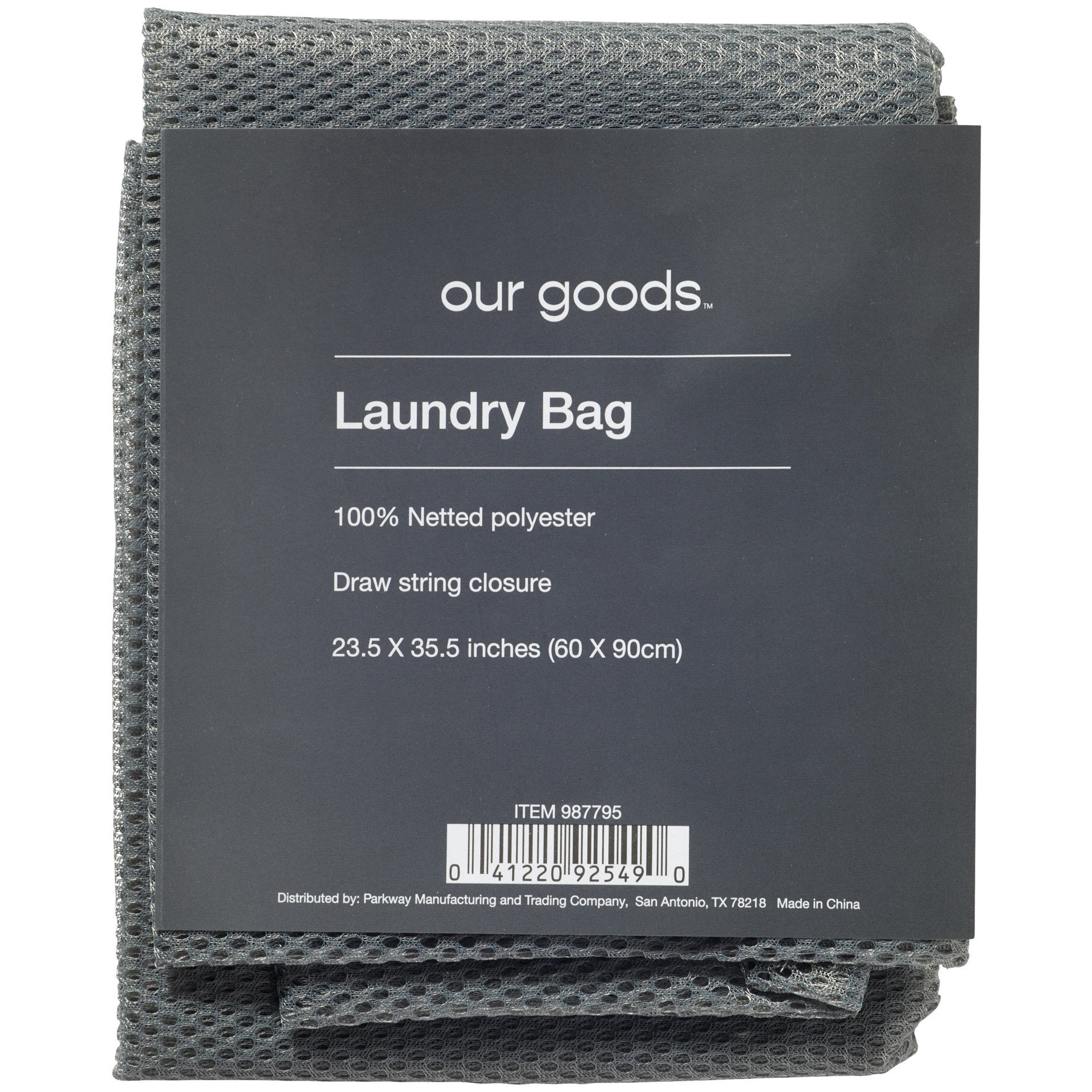slide 1 of 1, our goods Netted Laundry Bag - Gray, 1 ct