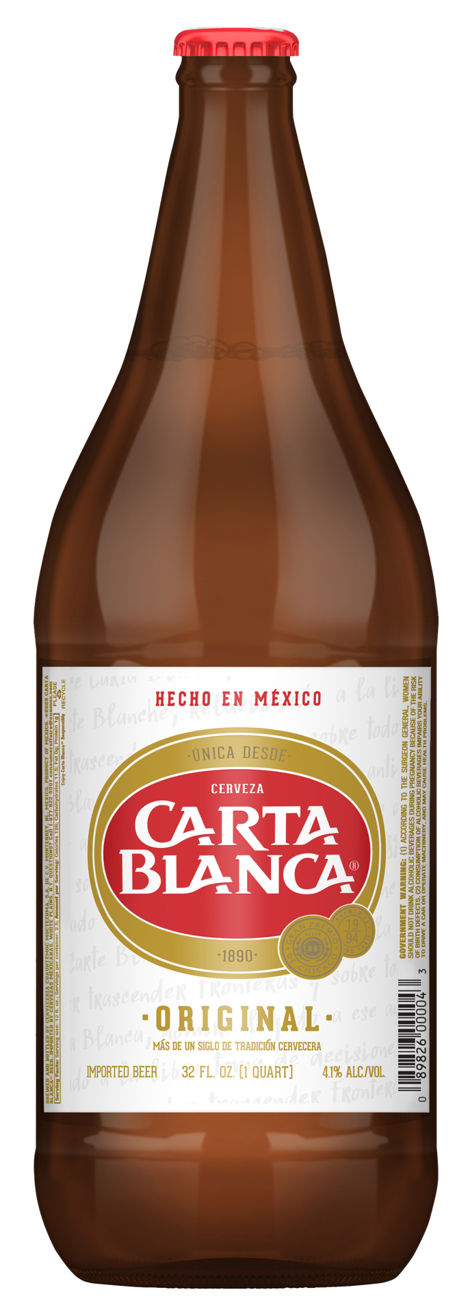 slide 2 of 2, Carta Blanca Mexican Lager Beer, Single 32 fl oz Bottle, 32 fl oz