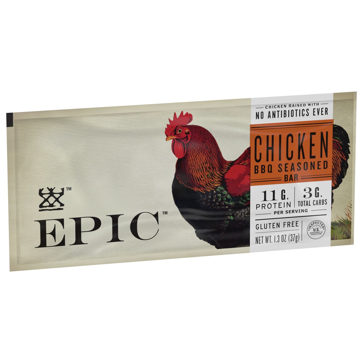slide 2 of 9, EPIC BBQ Seasoned Chicken Bar, 1.37 oz