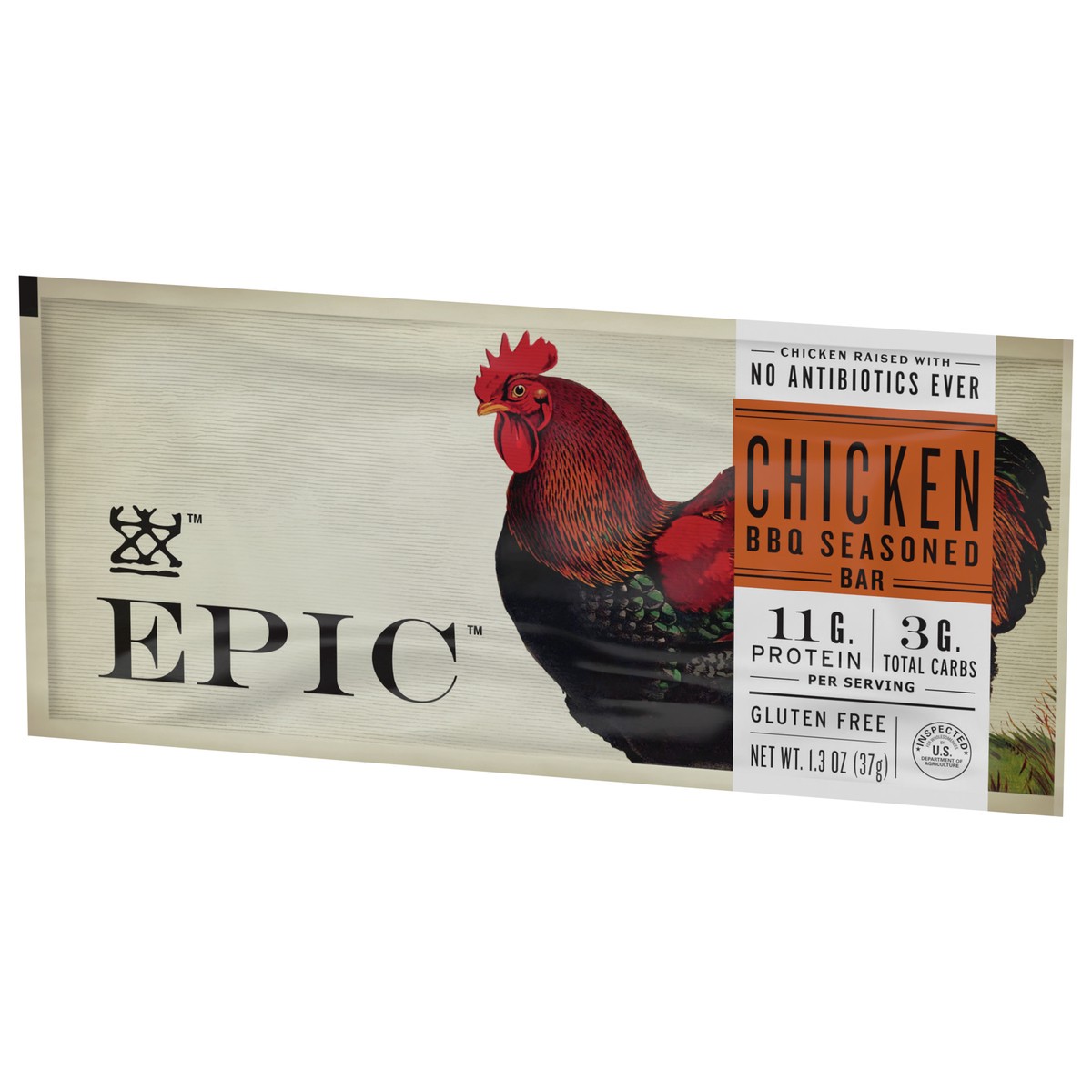 slide 3 of 9, EPIC BBQ Seasoned Chicken Bar, 1.37 oz