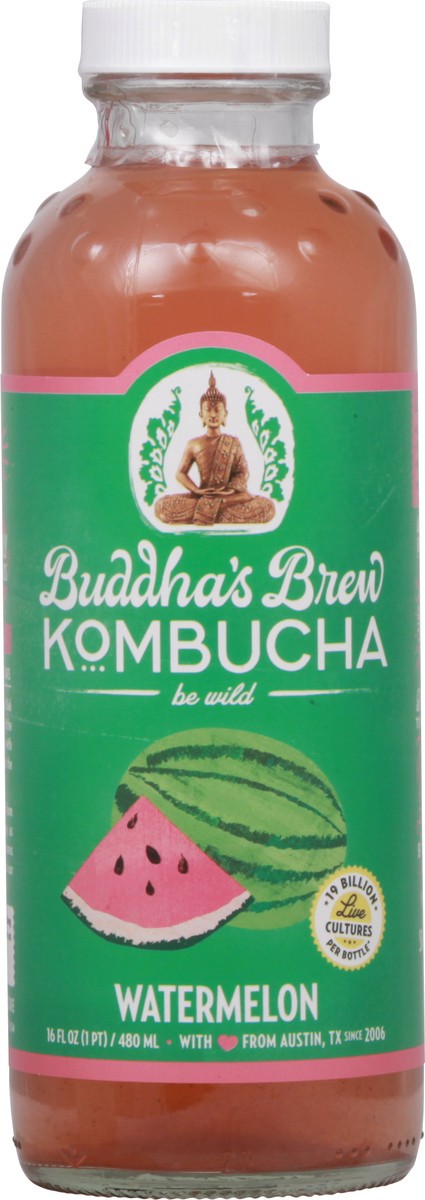 slide 6 of 14, Buddha's Brew Watermelon Kombucha - 16 fl oz, 16 oz