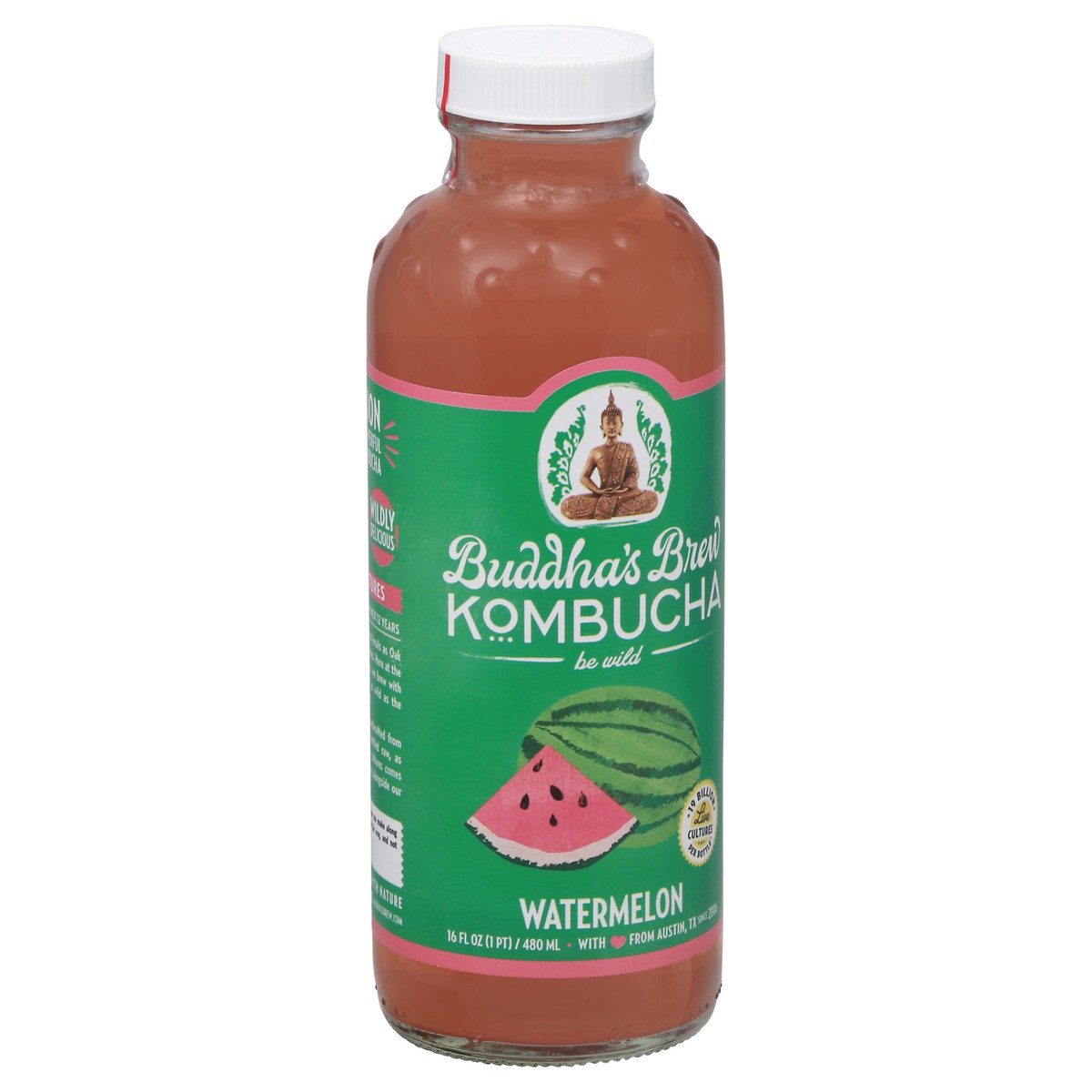 slide 5 of 14, Buddha's Brew Watermelon Kombucha - 16 fl oz, 16 oz