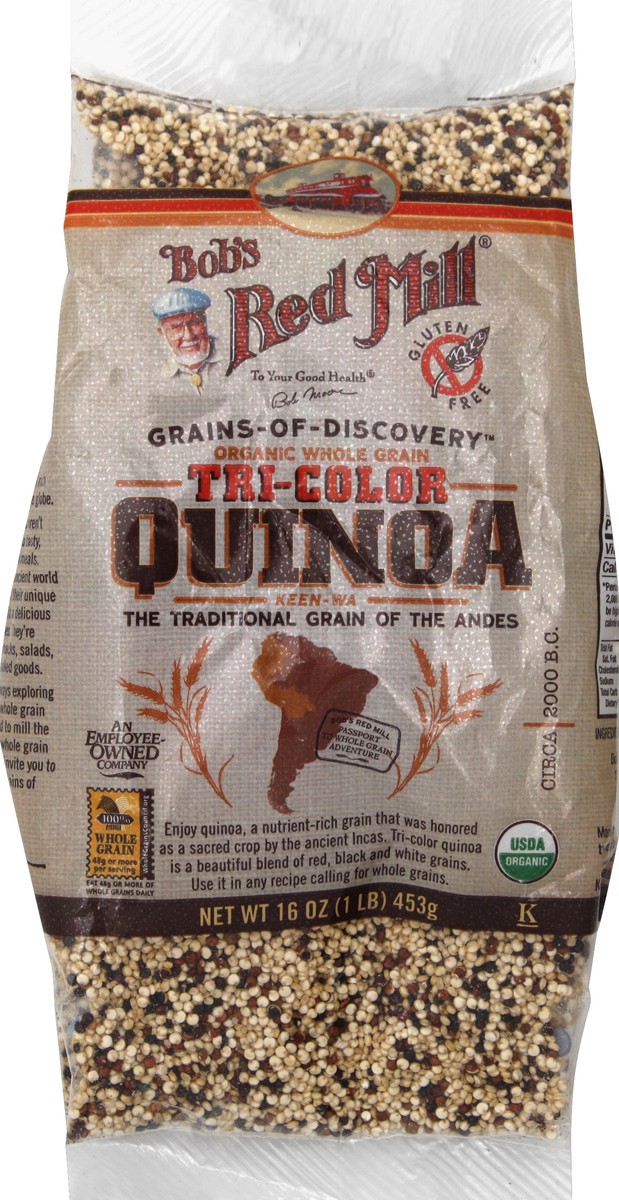 slide 1 of 5, Bob's Red Mill Organic Whole Grain Tri-Color Quinoa, 16 oz