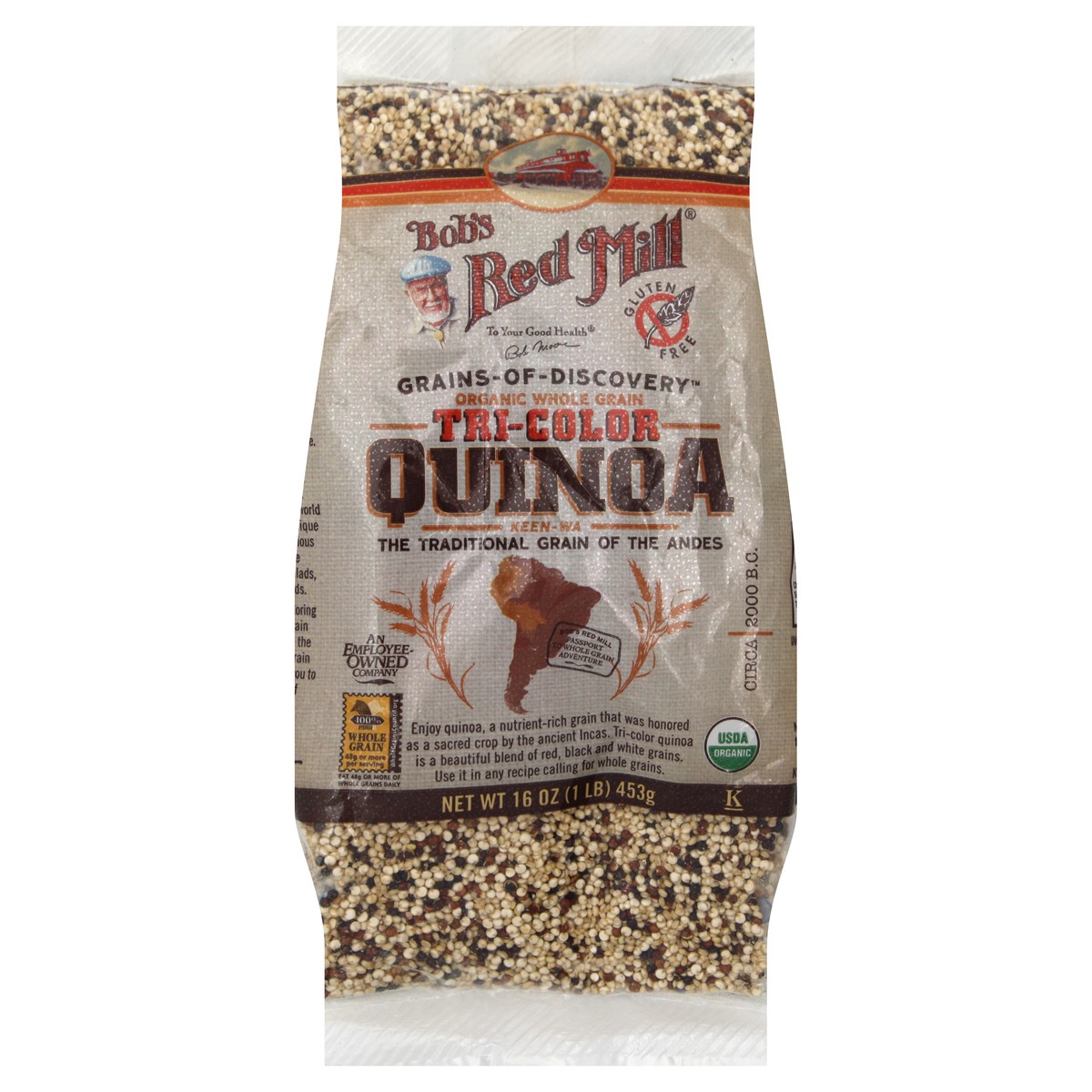 slide 5 of 5, Bob's Red Mill Organic Whole Grain Tri-Color Quinoa, 16 oz