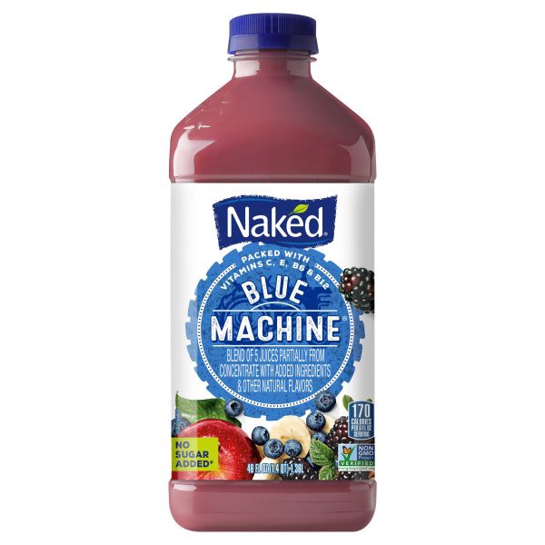 slide 1 of 6, Naked Blue Machine Boosted Juice Smoothie, 32 fl oz