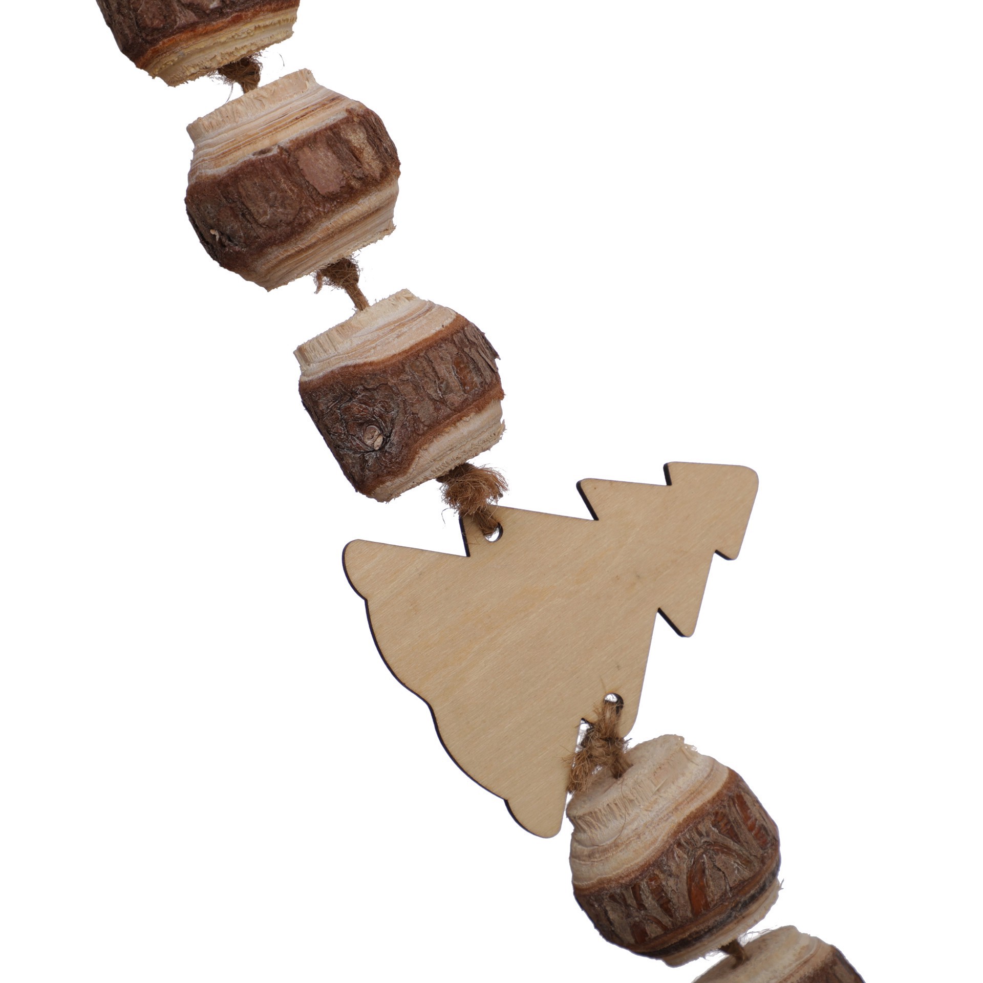 slide 2 of 2, 6ft. Wood Trees Garland By Ashland, 6 ft