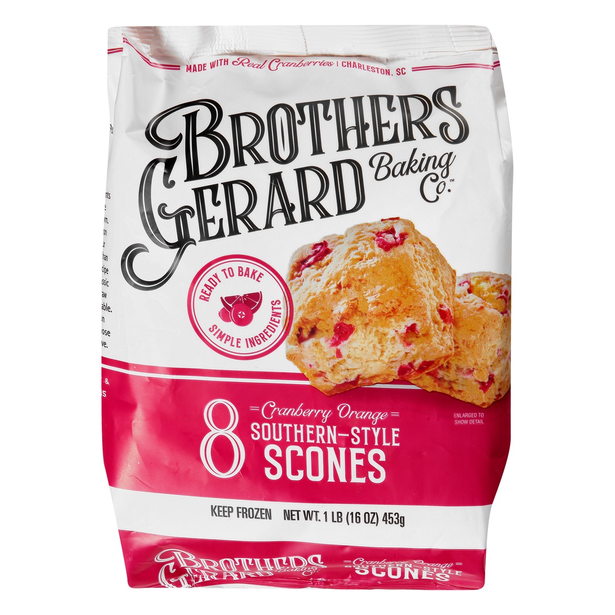 slide 1 of 10, Brothers Gerard Cranberry Orange Southern-Style Scones, 16 oz