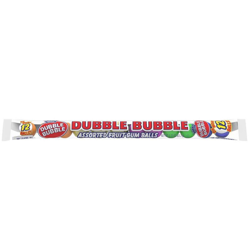 slide 1 of 1, Dubble Bubble Assorted Fruit Gum Balls 12 ea, 12 ct