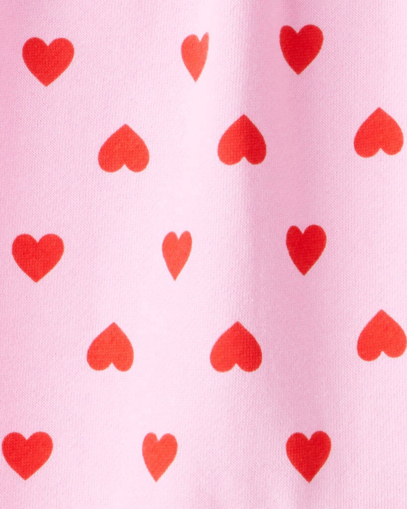 slide 2 of 2, Carter's Baby Girl DayDream Fleece Heart Long-Sleeve Jumpsuit - Pink Pink 9M, 1 ct