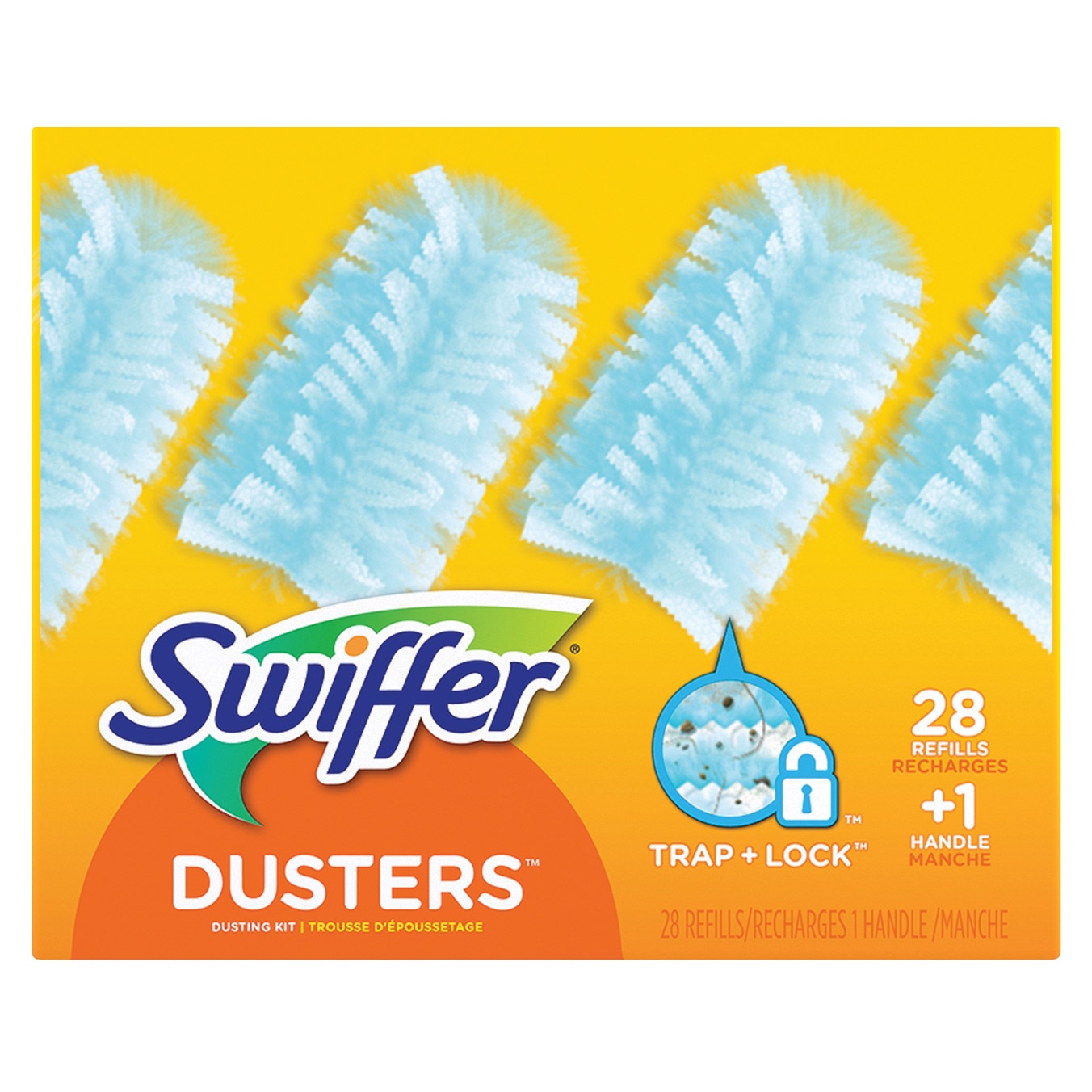 slide 1 of 1, Swiffer Duster Dusting Kit, 1 handle & 28 duster refills, 28 ct
