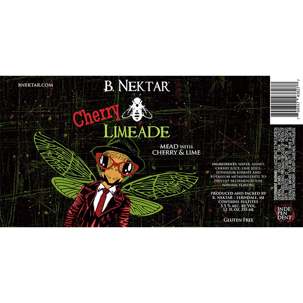 slide 1 of 1, B. Nektar Cherry Limeade, 4 ct; 12 oz
