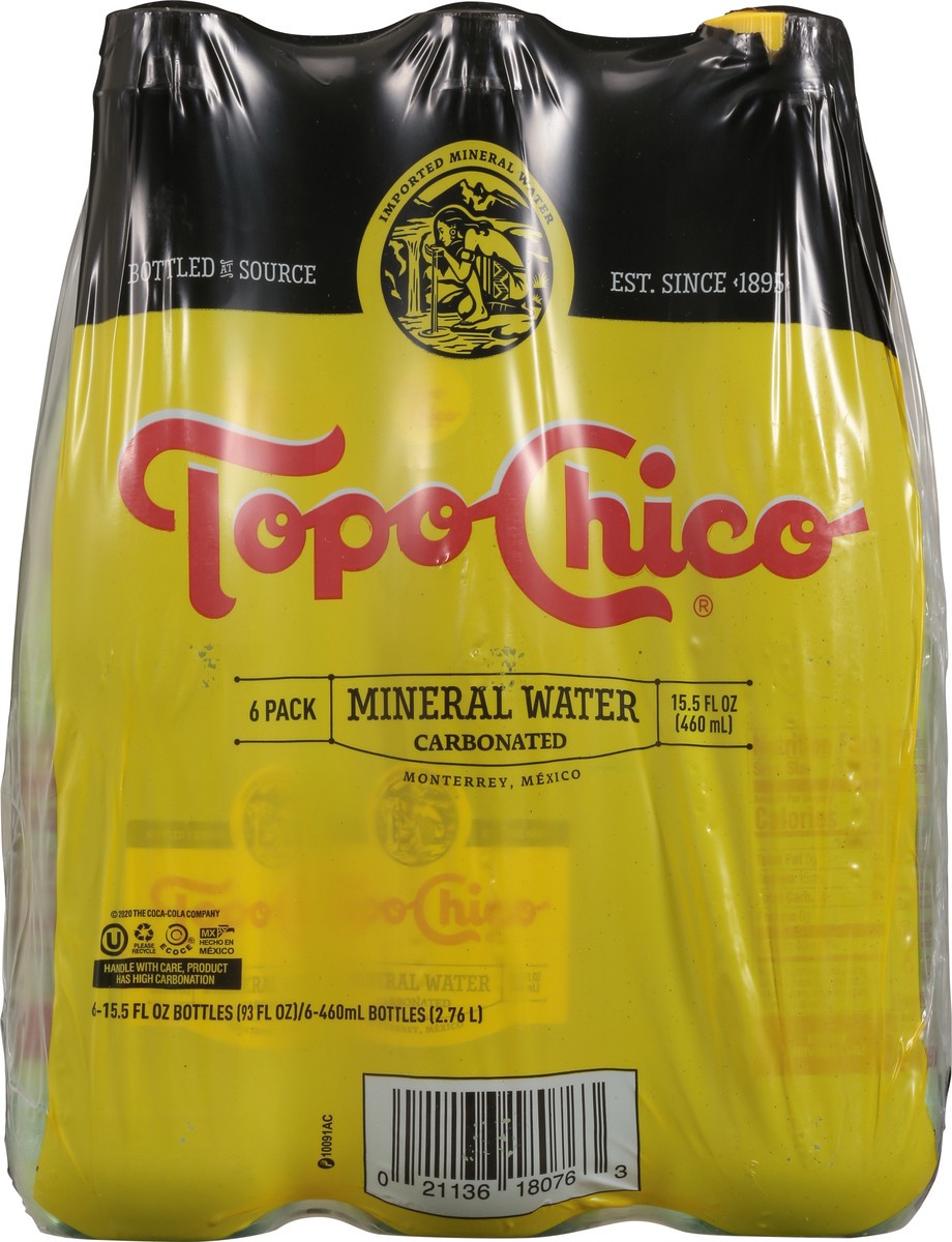 slide 5 of 9, Topo Chico Carbonated Mineral Water 6 - 15.5 fl oz Bottles, 6 ct