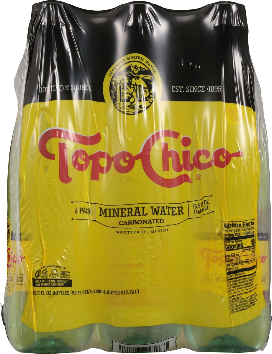 slide 6 of 9, Topo Chico Carbonated Mineral Water 6 - 15.5 fl oz Bottles, 6 ct