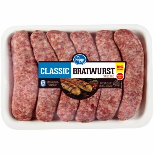 slide 1 of 1, Kroger Classic Bratwurst, 2.7 lb