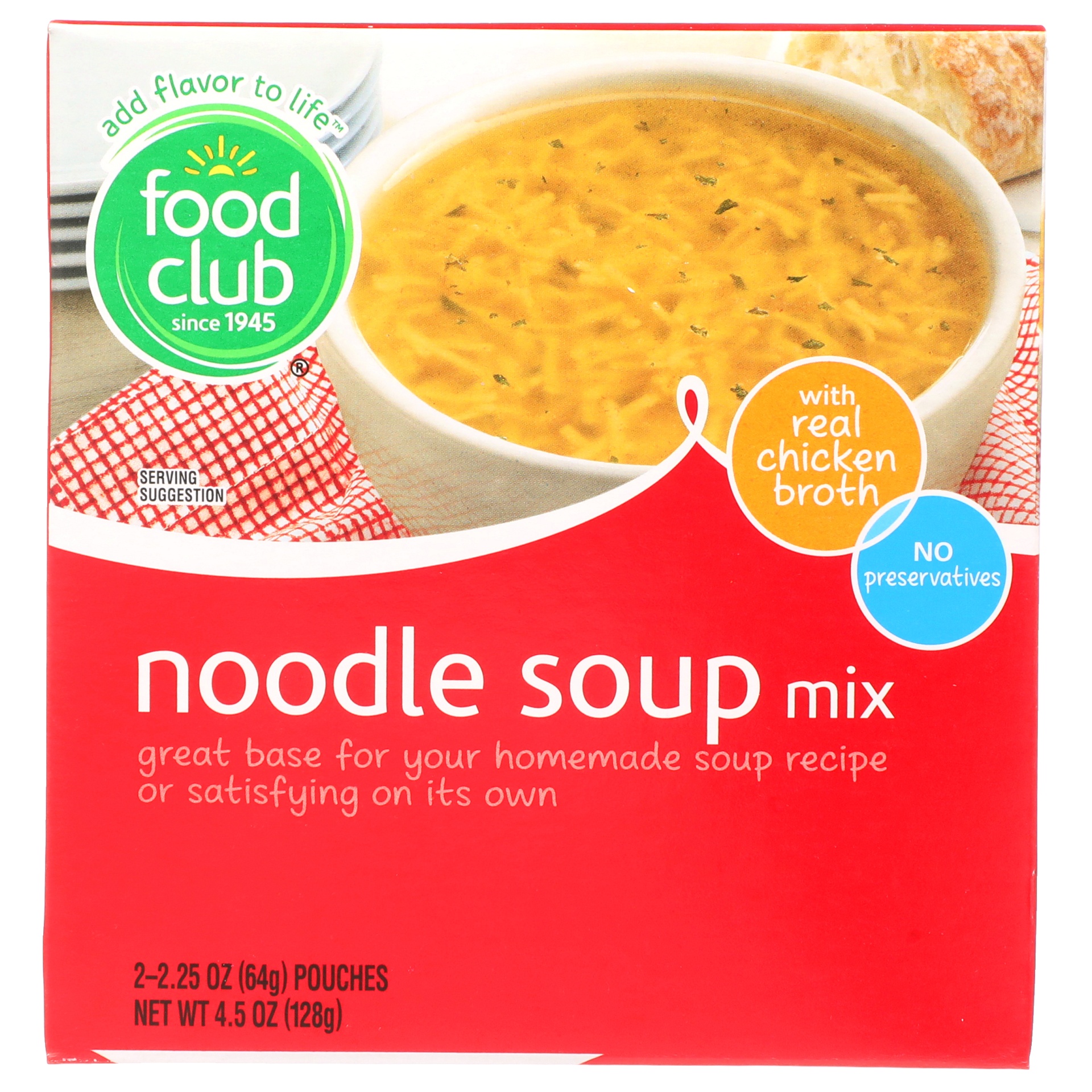 slide 1 of 6, Food Club Dry Chicken Noodle Soup Mix, 2 ct