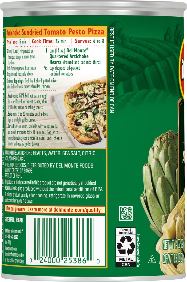 slide 3 of 7, Del Monte Quartered Artichoke Hearts, 14 oz Can, 14 oz