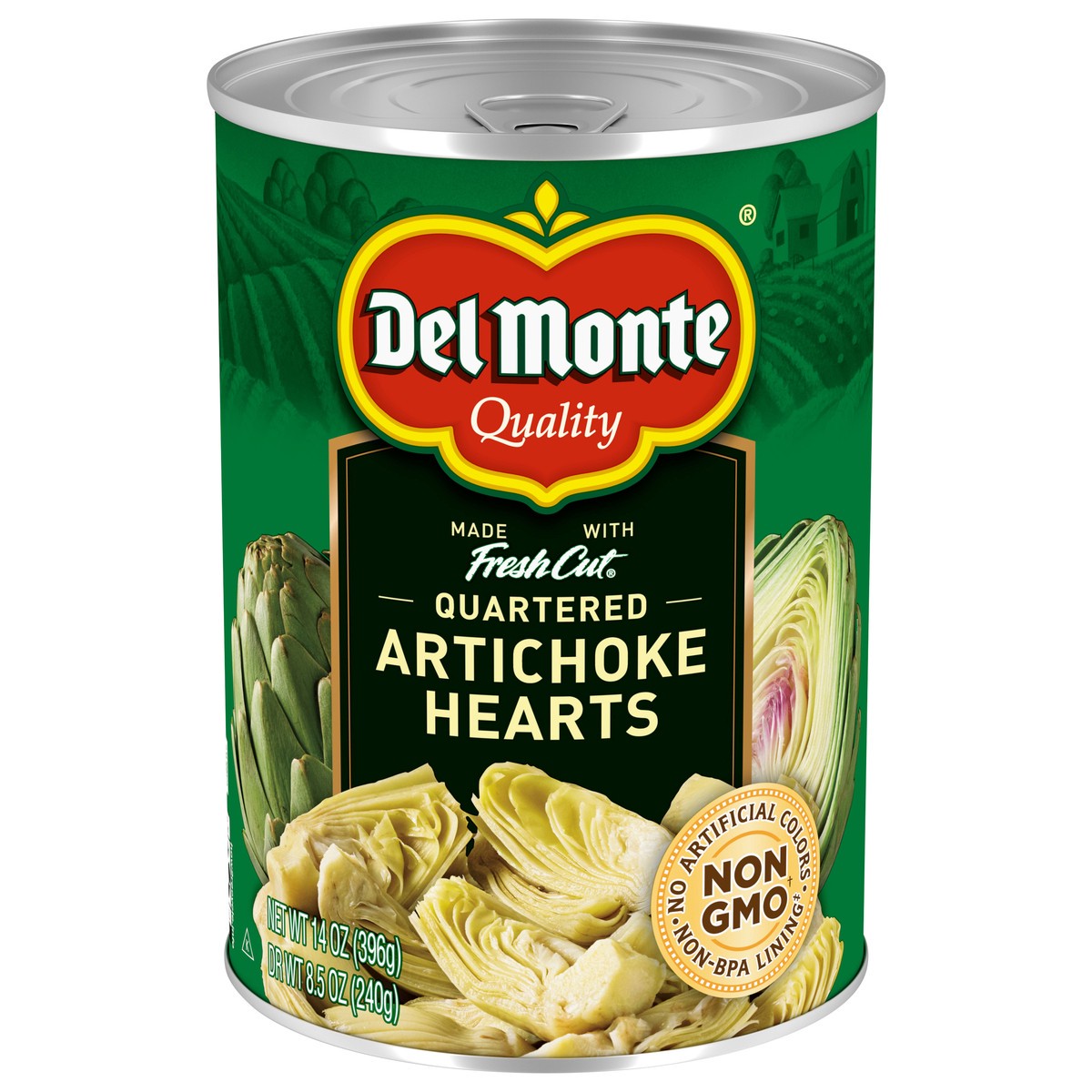 slide 1 of 7, Del Monte Quartered Artichoke Hearts, 14 oz Can, 14 oz